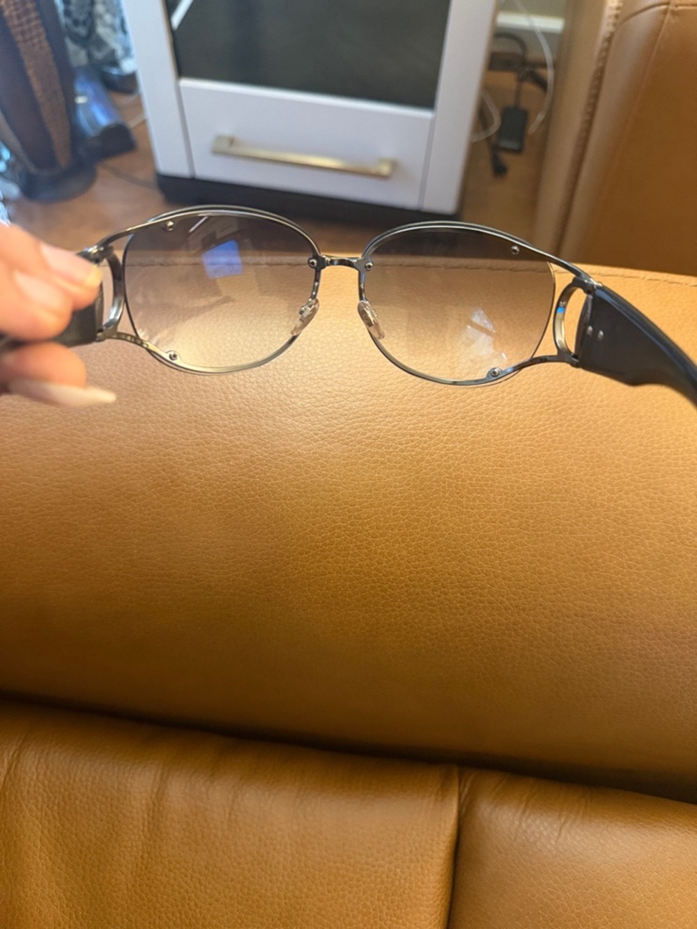 Gucci rimless shield Black Frame Gray Gradient Lens Sunglasses - Picture 8 of 16